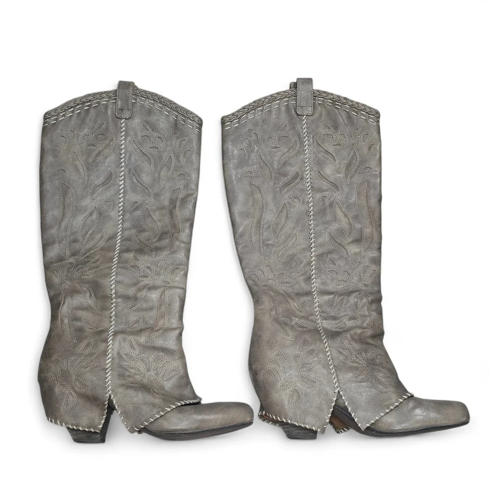 Naughty Monkey‎ So Buck Heeled Boots Size 10 Youth